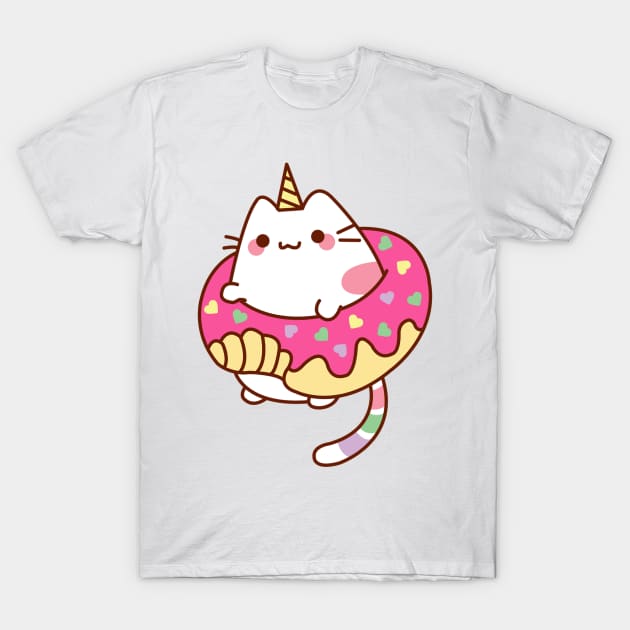 Donut Caticorn T-Shirt by mintcorner